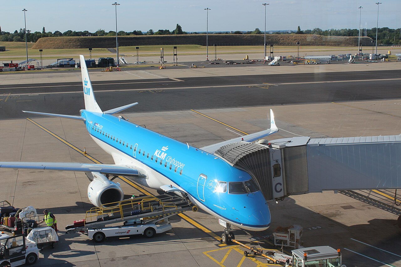 KLM aircraft at terminal 1, Birmingham