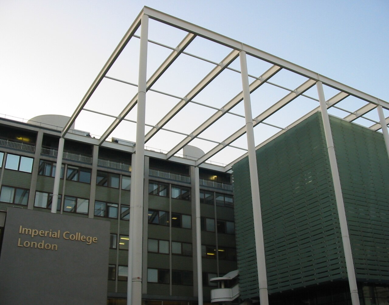 Imperial College London, main entrance on Exhibition Road, Westminster, London