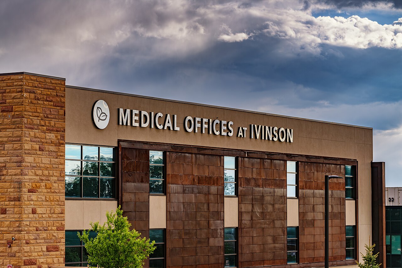 The Ivinson Medical Group building, medical offices at the Ivinson Memorial Hospital, at 3116 East Willett Drive in Laramie, Wyoming. Ivinson Memorial Hospital (255 N. 30th Street) is an affiliate of UCHealth.