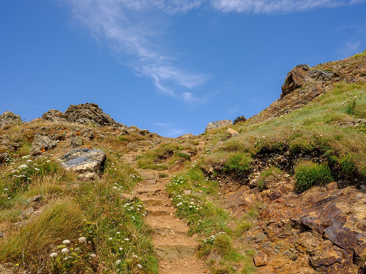 South West Coast Path near Zennor. Cornwall, England.