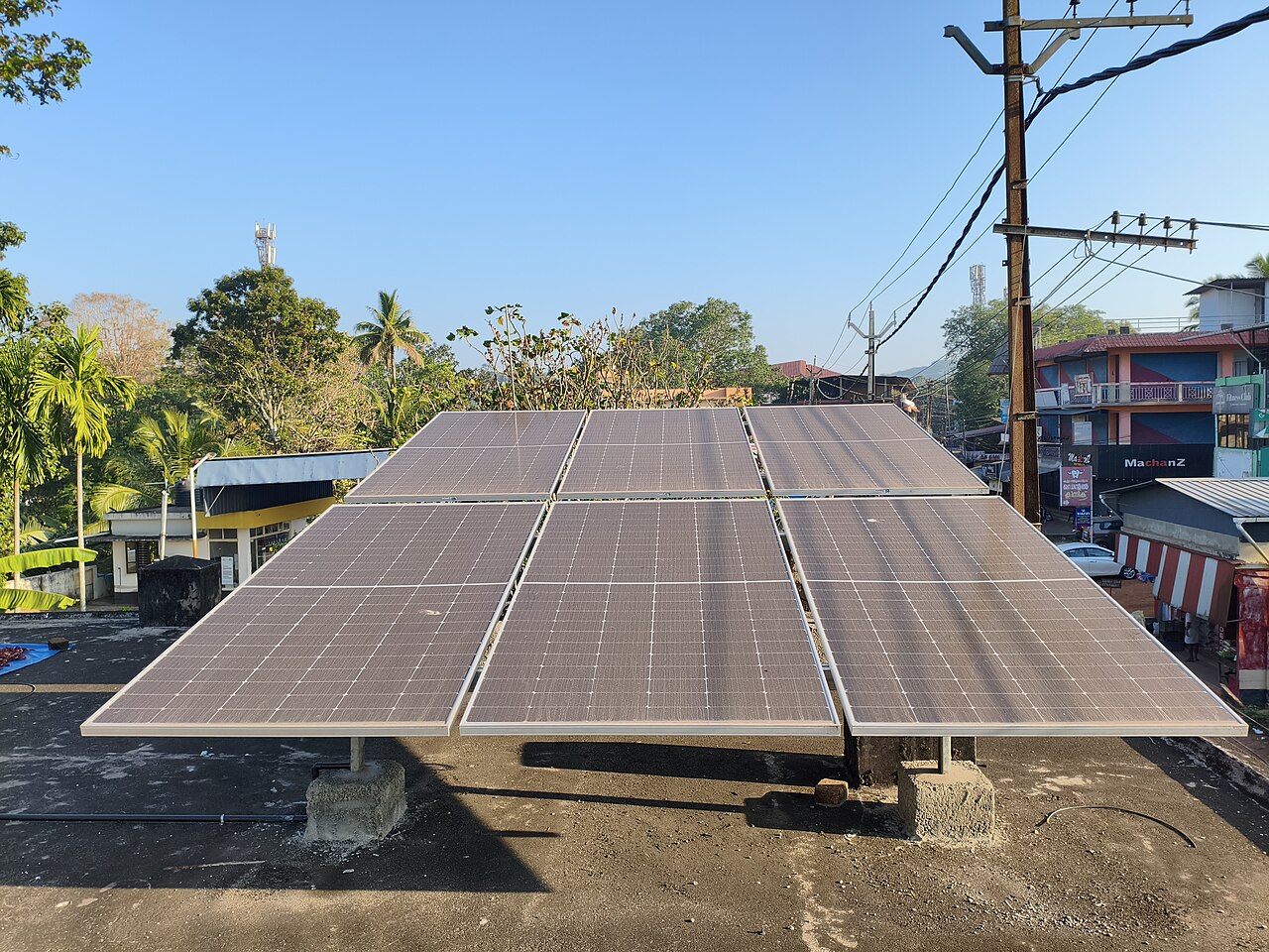 3 Kilowatt Solar Panels (Waree) mounted on a household rooftop