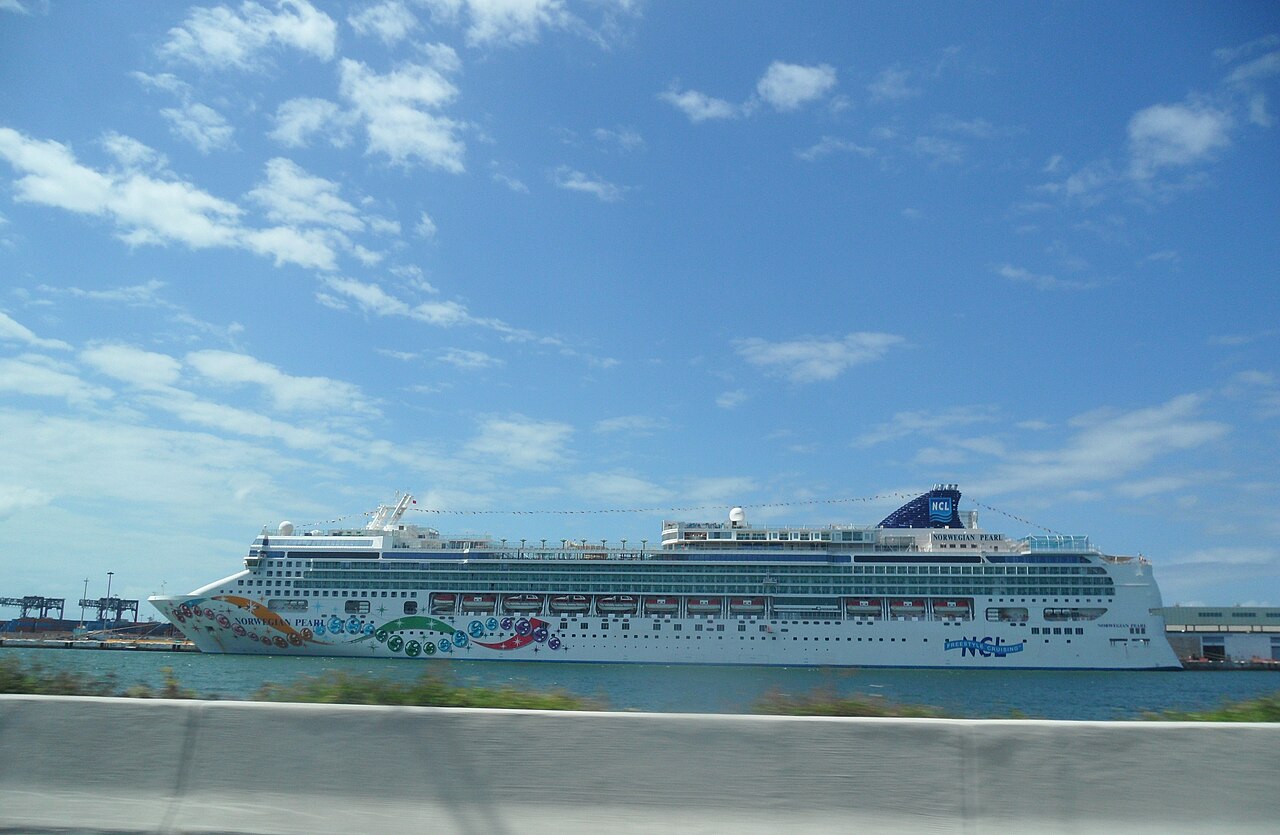 Norwegian Pearl Cruise Ship of Norwegian Cruise Line in PortMiami Florida