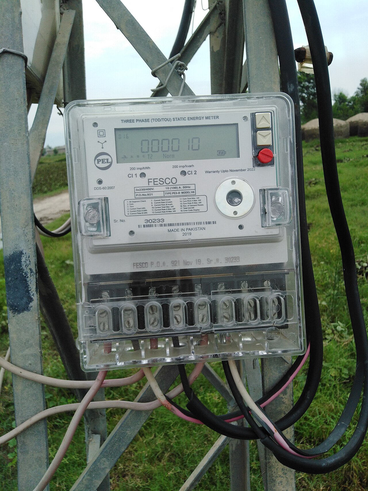 An electricity meter in Pakistan