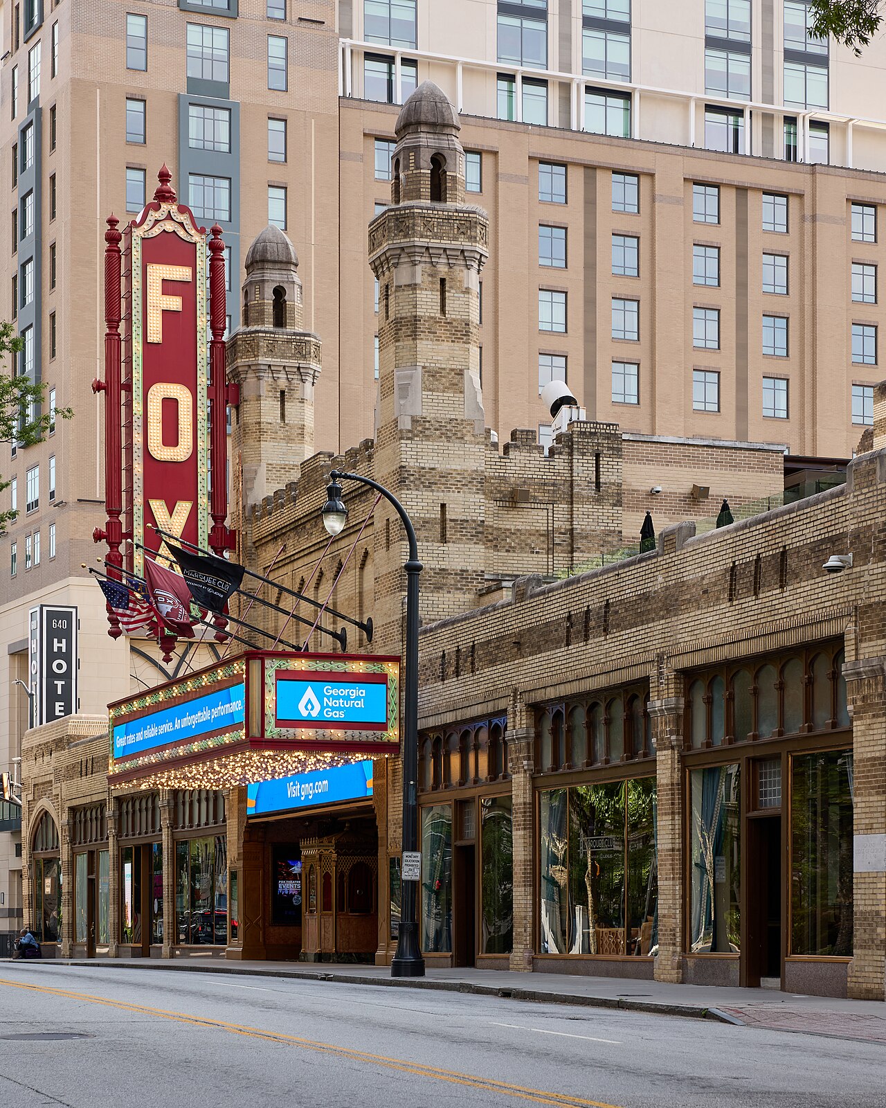 The iconic Fox Theatre on Peachtree Street in Atlanta, Georgia, on the late afternoon of May 3, 2024
