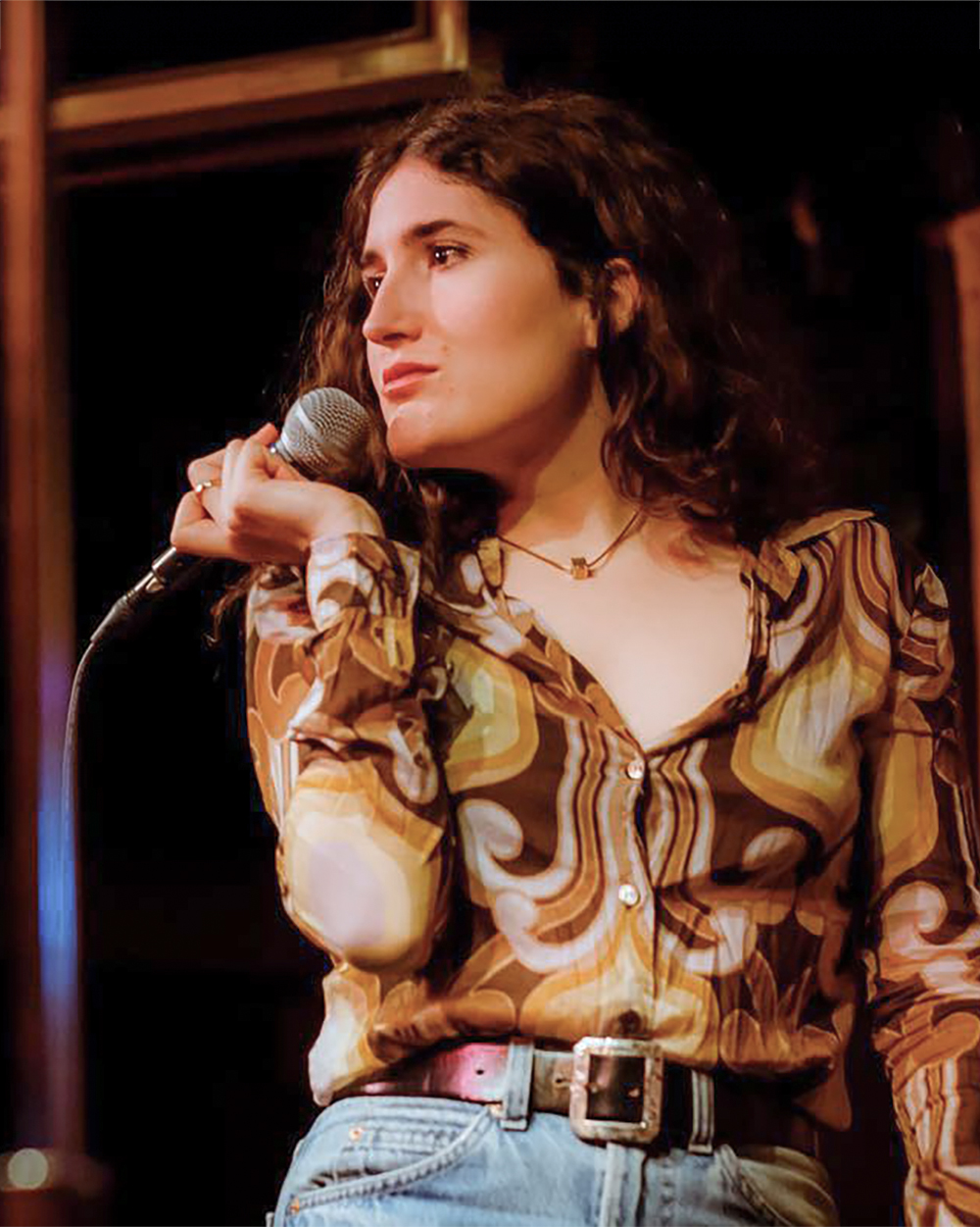 Kate Berlant performs at the Tomorrow Never Knows festival in 2019