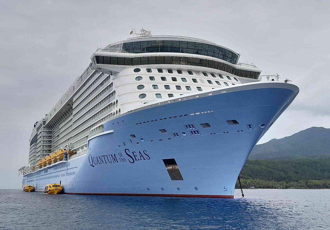 Quantum-class ship Quantum of the Seas at Mystery Island, Vanuatu
