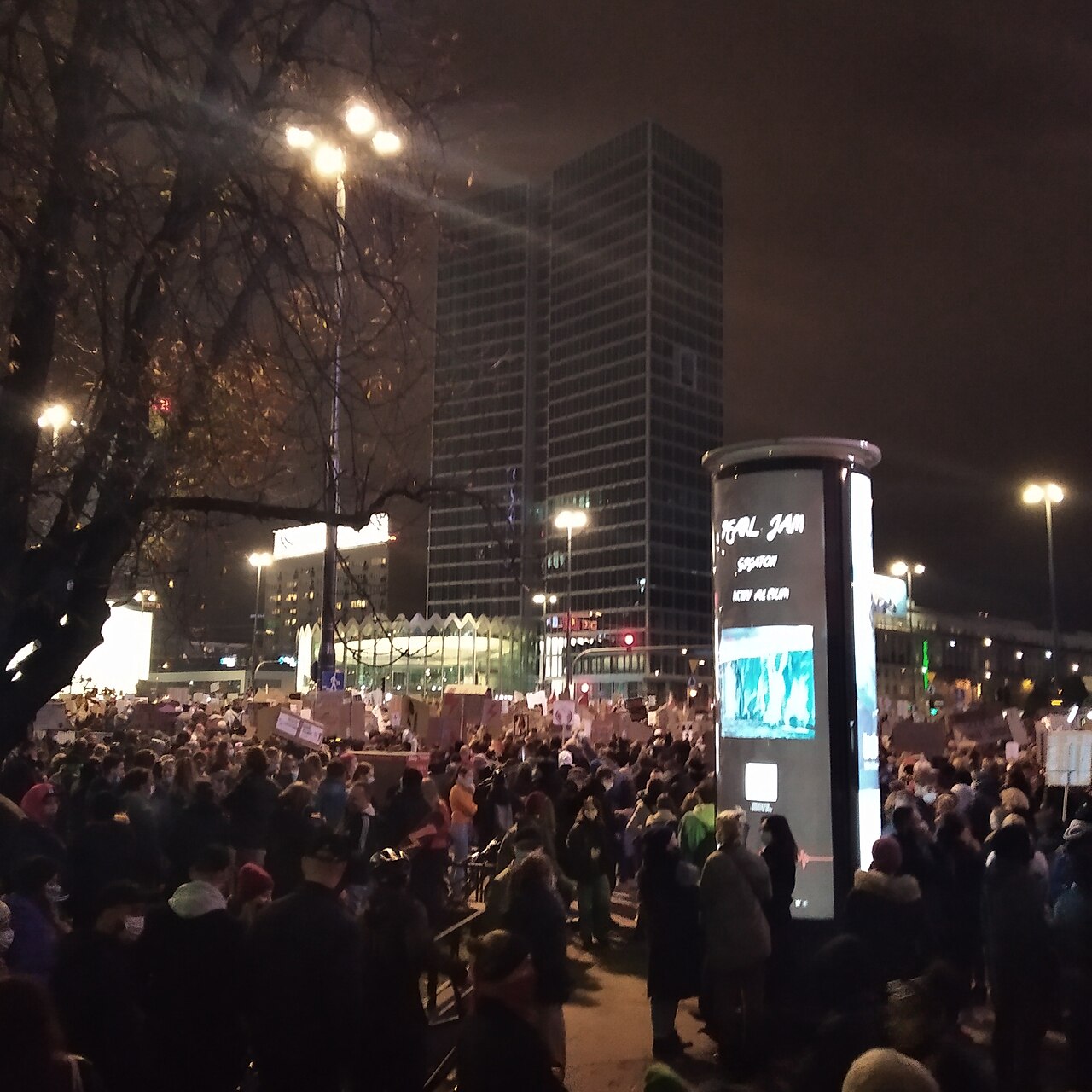 All-Poland Women's Strike in central Warsaw on October 30, 2020 as part of October 2020 Polish protests (pro-abortion-rights' protest)